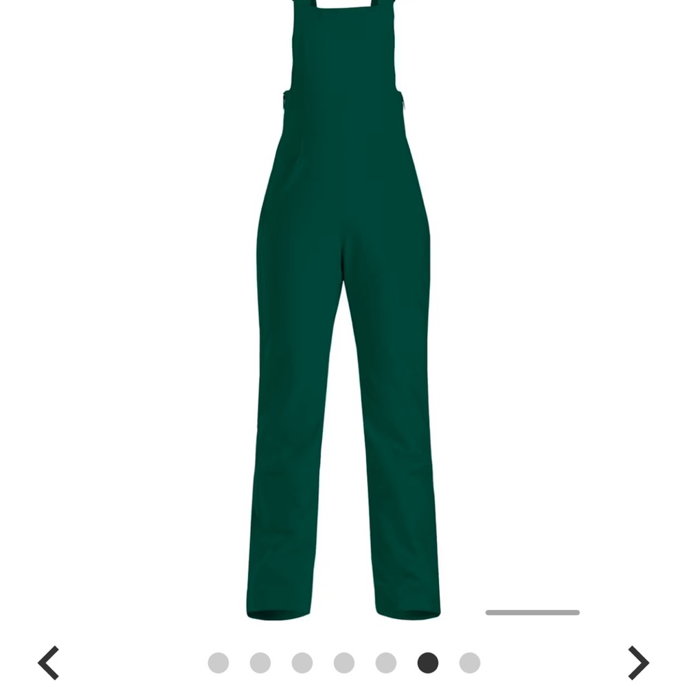NWT Halfdays Carson Bib snow pant in alpine green